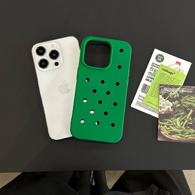 Funda de Silicona Perforada DIY para Protección de iPhone