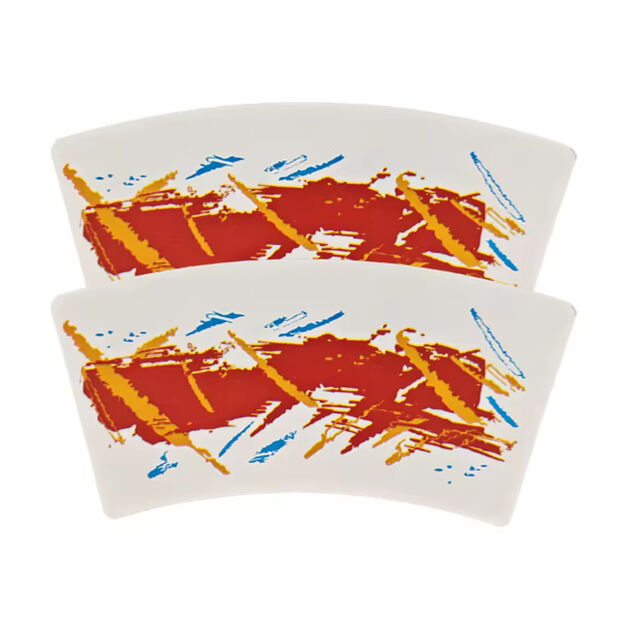 Ventilador de Taza con Revestimiento de PE Doble Cara Impermeable para Té y Bebidas Frías/Calientes - Tamaño y Color Personalizables en Cartón