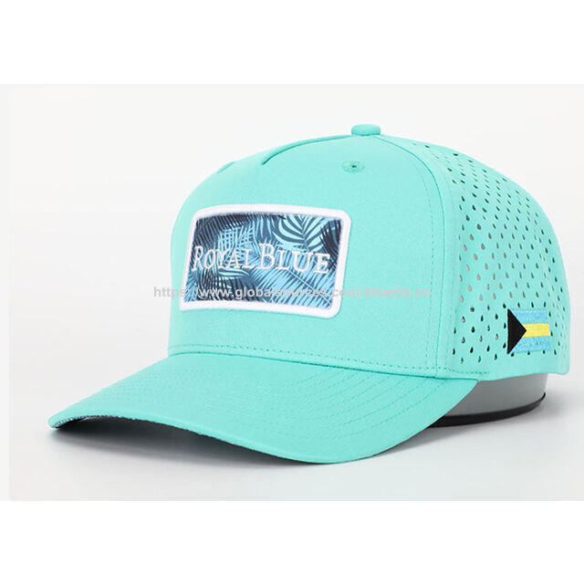 Casquette de Performance Découpée au Laser Personnalisée | Chapeau Premium avec Patch Imprimé Tropical | Casquette Souvenir Haut de Gamme pour Resorts et Clubs Nautiques