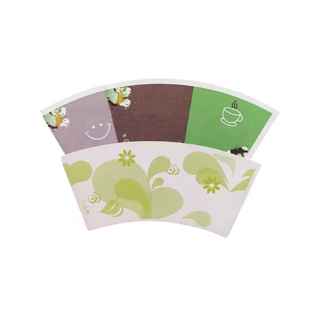 Ventilador de Taza con Revestimiento de PE Doble Cara Impermeable para Té y Bebidas Frías/Calientes - Tamaño y Color Personalizables en Cartón