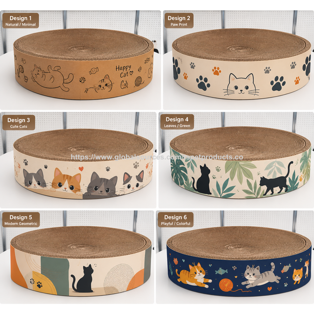 Planche à Gratter Ronde en Carton Ondulé pour Chats