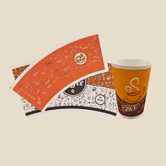 Ventilador de Taza con Revestimiento de PE Doble Cara Impermeable para Té y Bebidas Frías/Calientes - Tamaño y Color Personalizables en Cartón