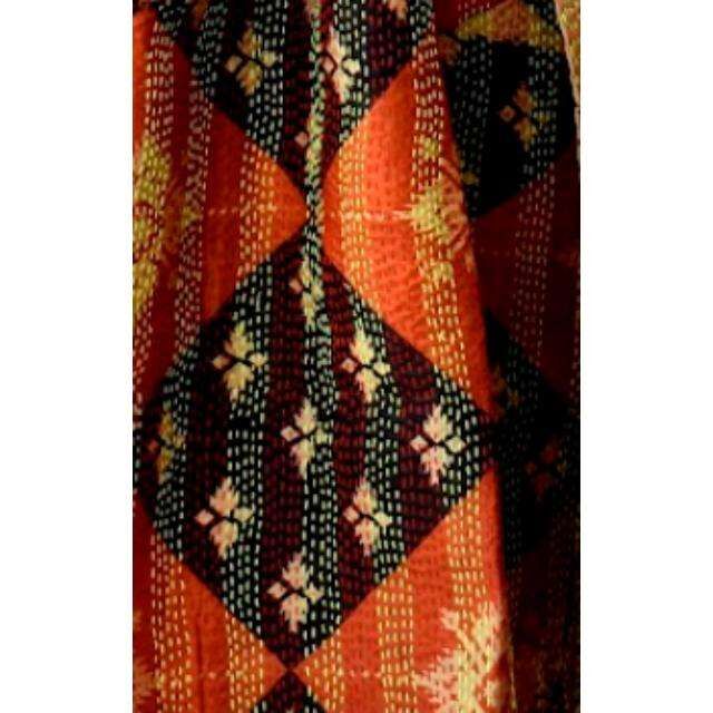 Vintage Handgefertigte Kantha Alte Seide Waschbare Designer Export Damen Kaftan Kleider Locker