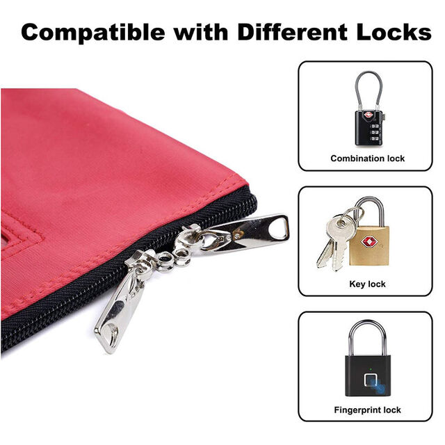 Bolsillos con Etiqueta de Cremallera, Bolsas Multiusos con Candado para Depósito de Efectivo