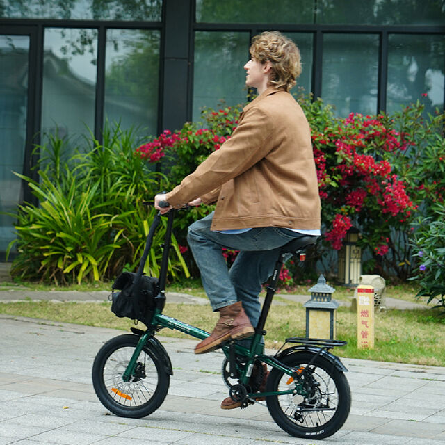 Vélo Électrique Urbain Pliable 36V 10Ah Lithium Certifié CE, Autonomie 31-60 km, Couleur Verte
