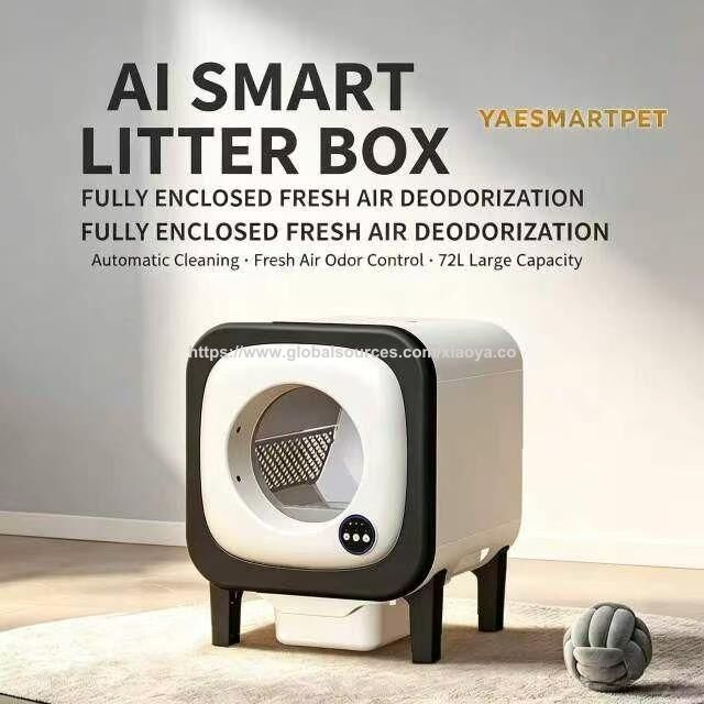 Litière Intelligente Anti-Odeur pour Chats, Sûre avec Multi-Capteurs, pour Familles Multi-Chats | Toilettes pour Chat