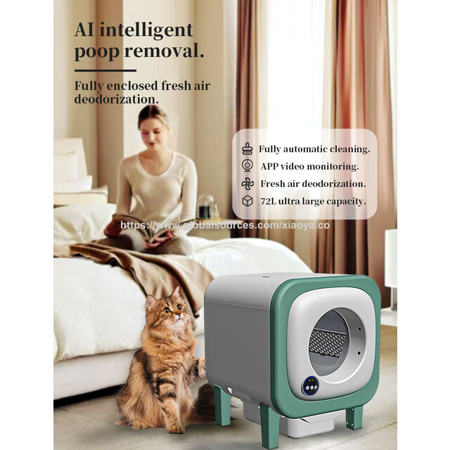 Litière Intelligente Anti-Odeur pour Chats, Sûre avec Multi-Capteurs, pour Familles Multi-Chats | Toilettes pour Chat