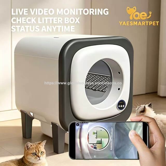 Litière Intelligente Anti-Odeur pour Chats, Sûre avec Multi-Capteurs, pour Familles Multi-Chats | Toilettes pour Chat