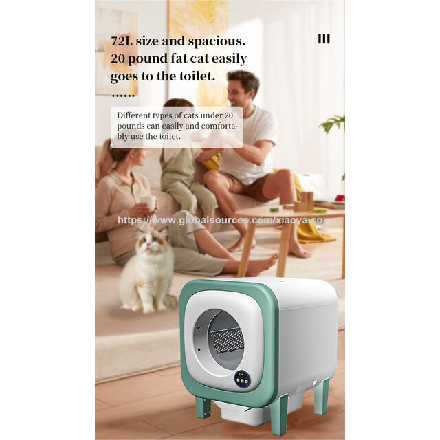 Litière Intelligente Anti-Odeur pour Chats, Sûre avec Multi-Capteurs, pour Familles Multi-Chats | Toilettes pour Chat