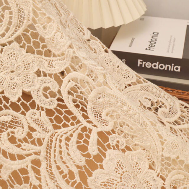 Tissu d'ameublement en dentelle africaine douce, soignée, résistante à l'eau et soluble dans l'eau