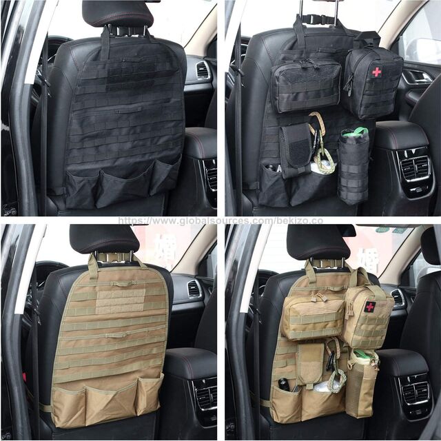 Organisateur de Siège Arrière de Voiture 230D Étanche, Protections de Coup de Pied, Rangement Multi-Poches pour Accessoires de Bébé