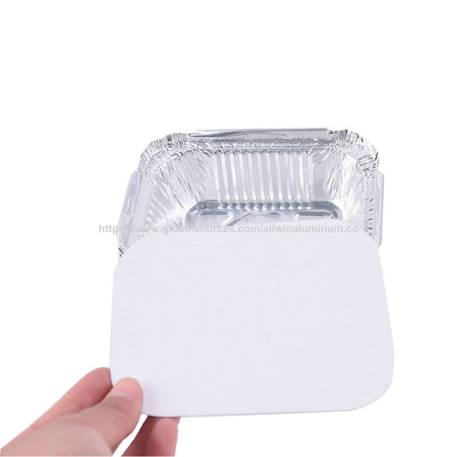 Boîte à salade à emporter en feuille d'aluminium avec couvercle - Moule de cuisson en aluminium