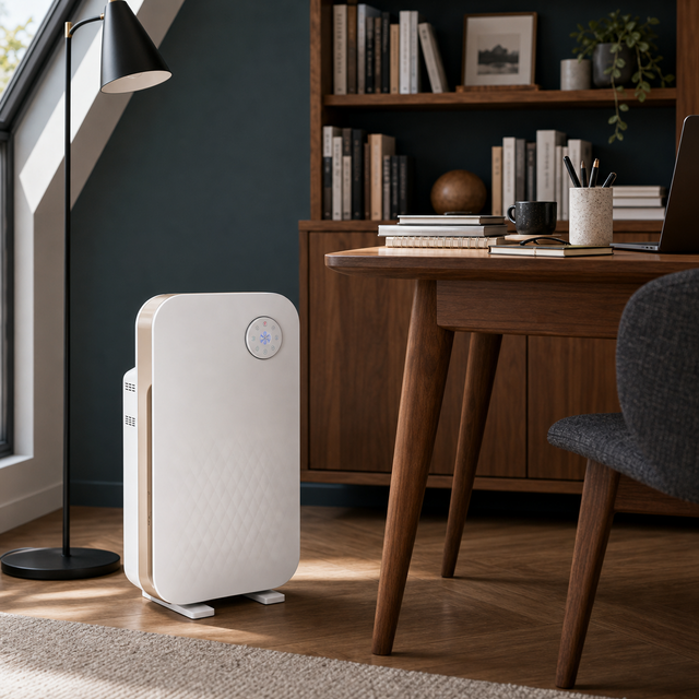 Purificateur d'air HEPA Silencieux pour Chambre à Coucher, Nettoyeur d'air avec Mode Veille, Veilleuse, Minuterie, Rappel de Remplacement de Filtre