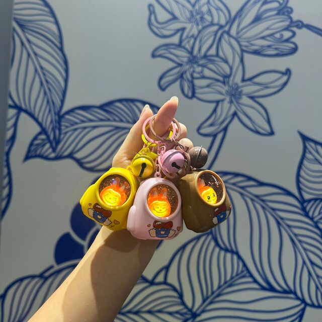 Veilleuse d'Ambiance Thème Dessin Animé, Lampe de Nuit pour Sac à Dos, Porte-clés et Breloque de Sac