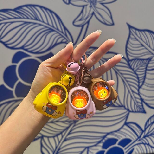 Veilleuse d'Ambiance Thème Dessin Animé, Lampe de Nuit pour Sac à Dos, Porte-clés et Breloque de Sac