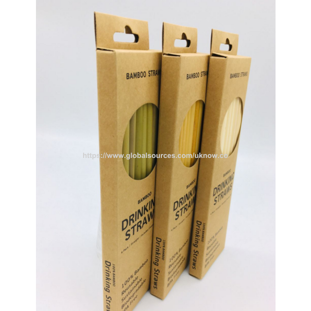 Pailles en bambou biodégradables et écologiques pour boire, pailles en fibre de bambou en gros