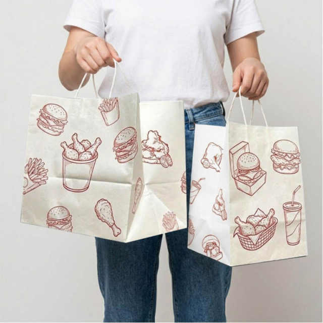 Boîte à Burger Personnalisée en Papier Jetable de Qualité Alimentaire pour Vente à Emporter et Livraison