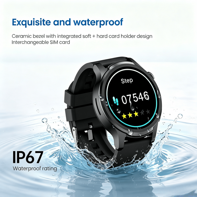 L28 4G Jam Tangan GPS Lansia, Tahan Air IP67, EKG, SpO2, Detak Jantung, Suhu, SOS Satu Klik, Roaming Global, Pelacak Kesehatan Lansia
