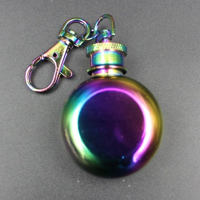 1oz Mini Schlüsselanhänger Hip Flask aus Edelstahl