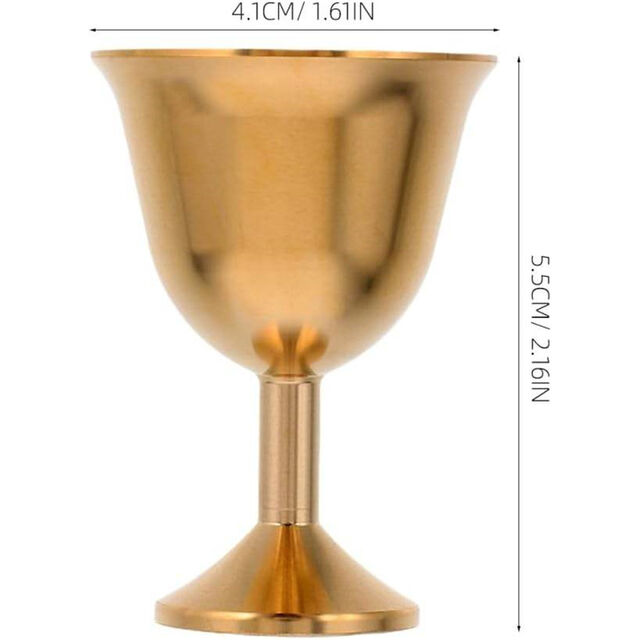 Mini Messing Handgefertigte Kommunion Kelch Weinbecher mit individuellem Logo