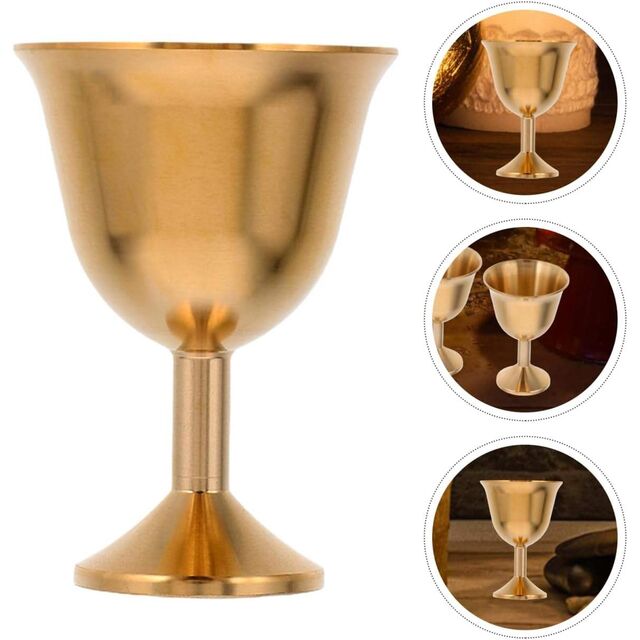 Mini Messing Handgefertigte Kommunion Kelch Weinbecher mit individuellem Logo