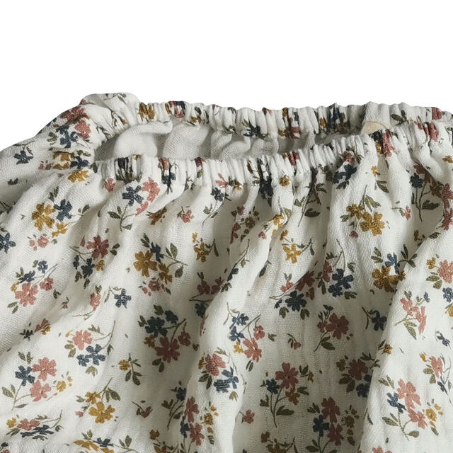 Bombachos Cortos para Bebé con Estampado Floral de Algodón Spandex