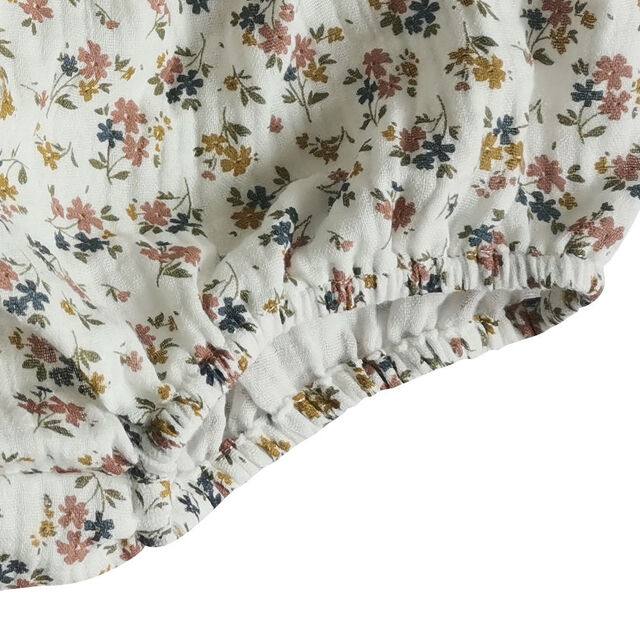 Bombachos Cortos para Bebé con Estampado Floral de Algodón Spandex