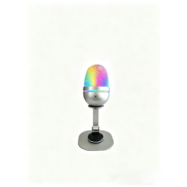 Micrófono de Juego RGB USB con Soporte Ajustable, Reducción de Ruido AI ENC, Micrófono de Grabación Tipo-C OTG para PC y Teléfono Android Streaming