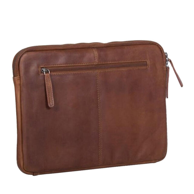 Pochette d'ordinateur portable pliable imperméable en cuir véritable avec design personnalisé