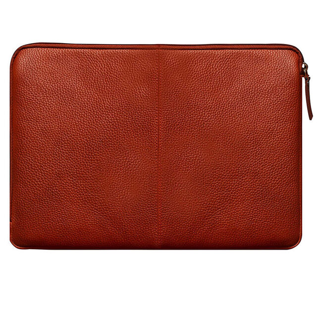 Pochette d'ordinateur portable pliable imperméable en cuir véritable avec design personnalisé