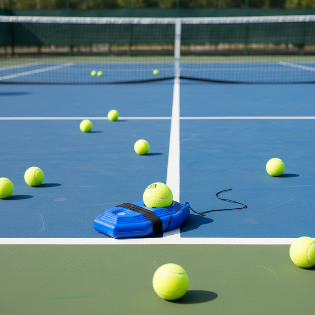 Herramienta de Entrenamiento de Tenis Portátil Duradera de Nylon de Ocho Bordes