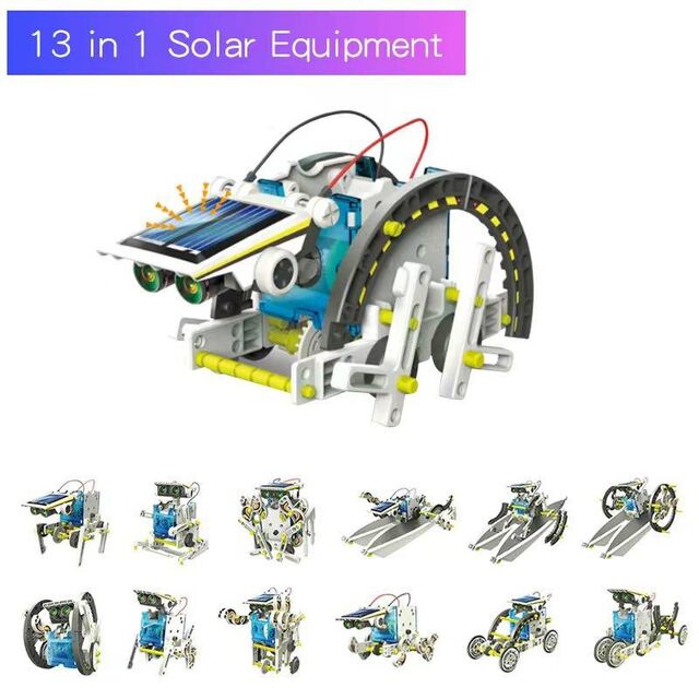 13-in-1 DIY Solar Roboter Wissenschaft Experiment Lernspielzeug