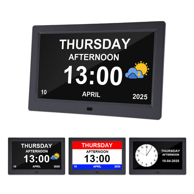 Cadres Photo Numériques Multi-Tailles avec Calendrier à Rotation Automatique