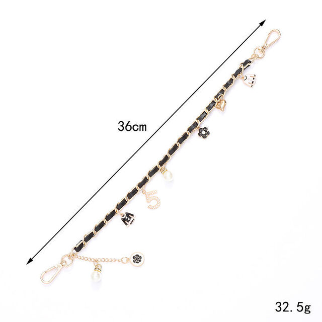 Correa de Cadena para Bolso de 36cm con Encanto de Flor en Piel Sintética PU - Reemplazo de Asa