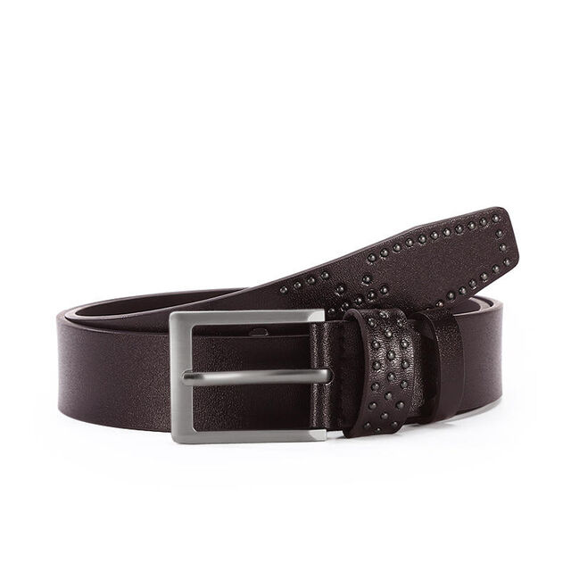 Ceintures Unisexe Style Western en Cuir Véritable avec Boucle à Ardillon