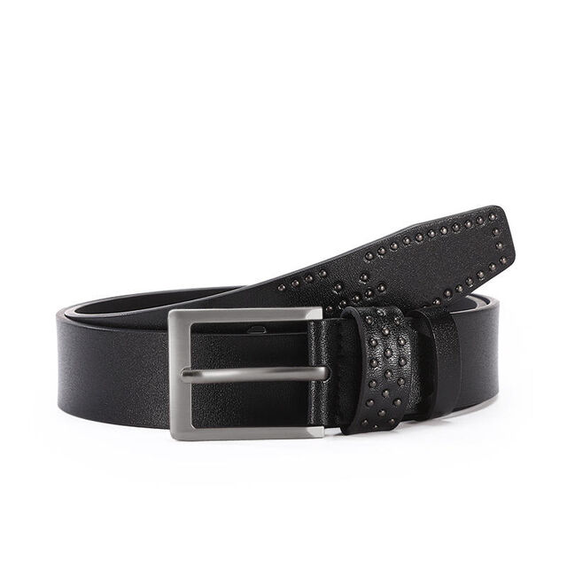 Ceintures Unisexe Style Western en Cuir Véritable avec Boucle à Ardillon