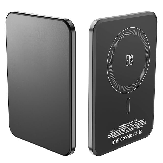 Base de Carga Inalámbrica Magnética Ultra-delgada OEM de 6.8mm con Power Bank de 5000mAh
