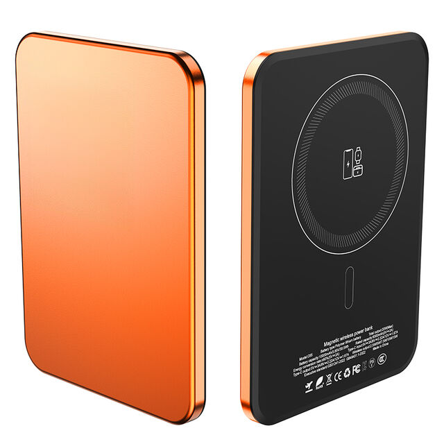 Base de Carga Inalámbrica Magnética Ultra-delgada OEM de 6.8mm con Power Bank de 5000mAh