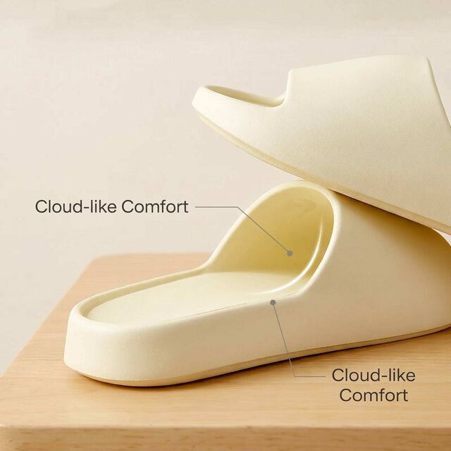 Dicke orthopädische rutschfeste Cloud Slide Sandalen mit schneller Trocknung und Fußgewölbeunterstützung