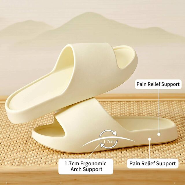 Dicke orthopädische rutschfeste Cloud Slide Sandalen mit schneller Trocknung und Fußgewölbeunterstützung