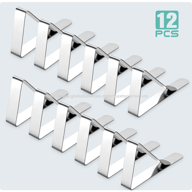 Clips para Mantel de Acero Inoxidable de Alta Resistencia para Picnic, Pinzas para Cubre Mantel