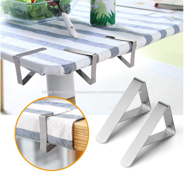 Clips para Mantel de Acero Inoxidable de Alta Resistencia para Picnic, Pinzas para Cubre Mantel