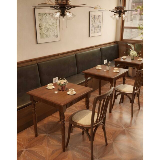Mesas de Comedor de Madera Maciza Personalizables para Restaurante, Cafetería y Villa