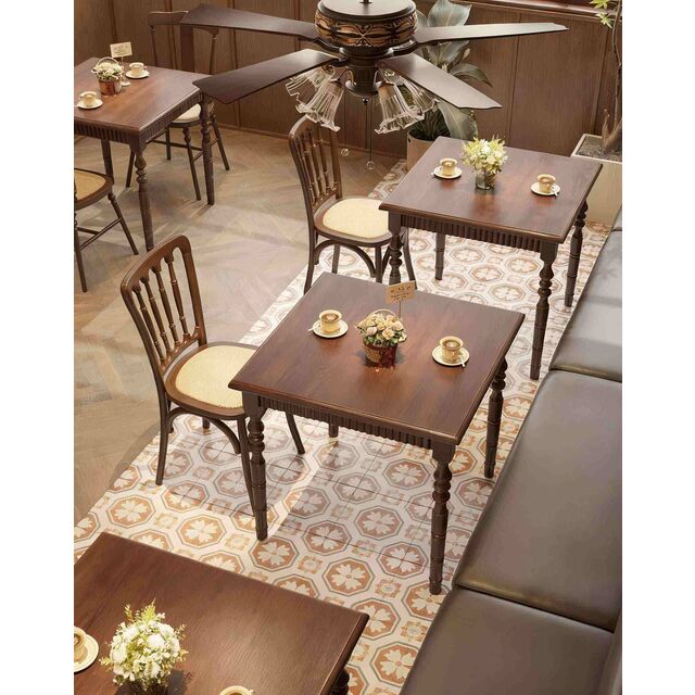Mesas de Comedor de Madera Maciza Personalizables para Restaurante, Cafetería y Villa