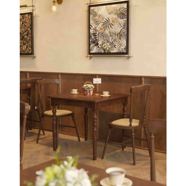 Mesas de Comedor de Madera Maciza Personalizables para Restaurante, Cafetería y Villa
