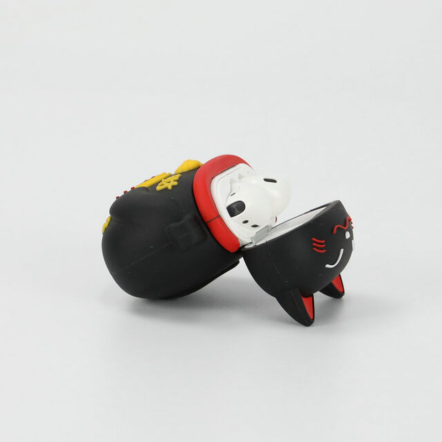 Coque AirPods 3D Chat de la Fortune Noir Mignon, Housse de Protection en Silicone Chat Porte-Bonheur, Étui Écouteurs Anti-Choc avec Porte-Clés