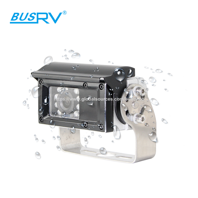 Cámara de coche eléctrica tipo concha, impermeable IP69K, visión nocturna IR, cámara de marcha atrás para camión, autobús, barco