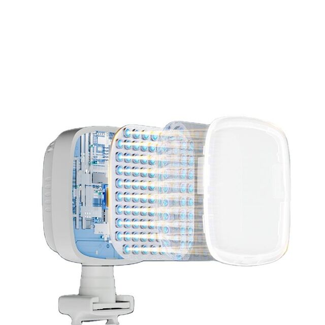 Mini Luz de Preenchimento Dobrável Controlada por App para Maquiagem e Gravação de Vídeo