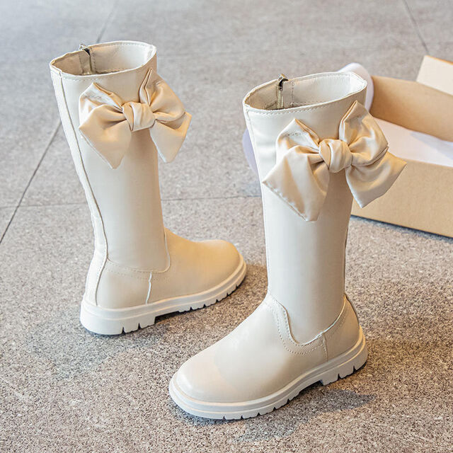Girls Warm Lace Bow Princess Winter Boots