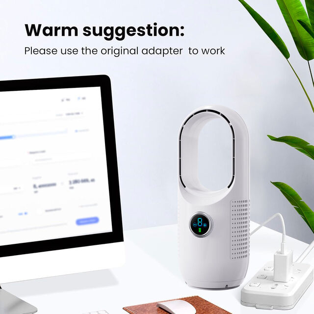 Ventilateur de Bureau Intelligent sans Lames, Portable, USB, Ventilateur Électrique pour la Maison et le Dortoir